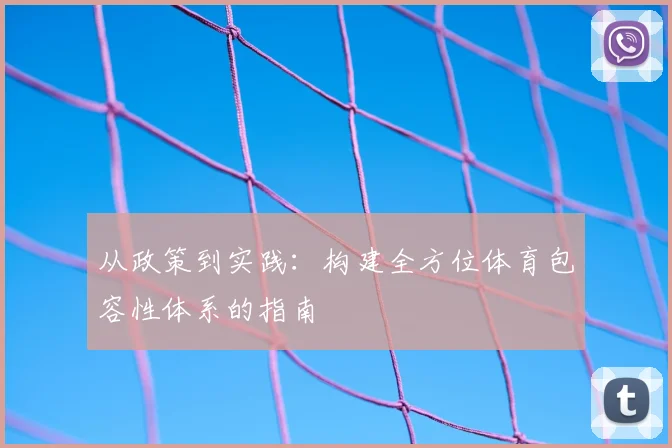 从政策到实践：构建全方位体育包容性体系的指南